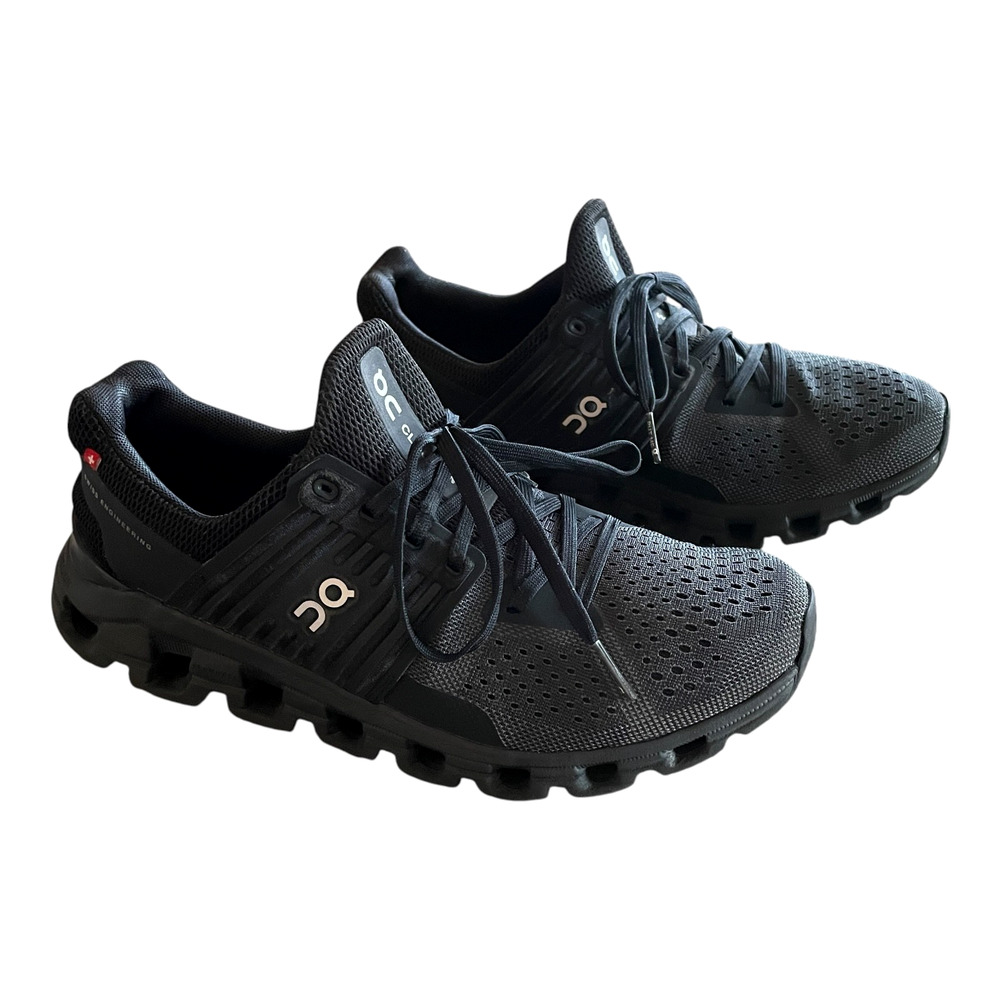 ON Cloudswift Women Size 7/38.5 Black Speedboard Running Sneakers 41.98459 Shoes